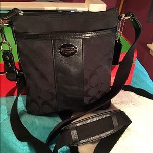 Coach Black Signature Crossbody Purse